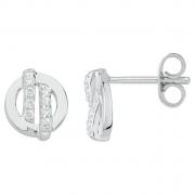 Boucles d'oreilles argent et oxydes de zirconium