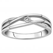 Bague argent et oxydes de zirconium