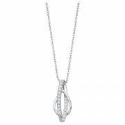Collier argent et oxydes de zirconium