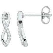 Boucles d'oreilles argent et oxydes de zirconium