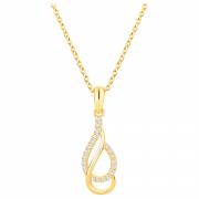 Collier plaqué or et oxydes de zirconium