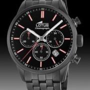 Montres Lotus homme chronographe acier noir