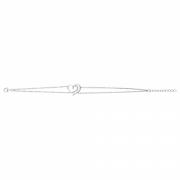 Bracelet argent et oxydes de zirconium