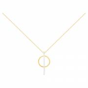 Collier plaqué or et oxydes de zirconium