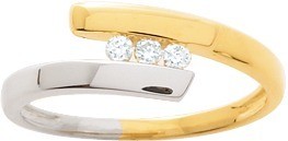 Bague or 750 et diamants