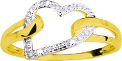 Bague or 750 et diamants