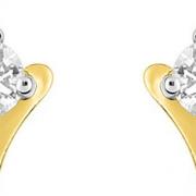 Boucles d'oreilles or 750 et oxydes de zirconium