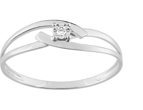 Bague or 750 et diamant