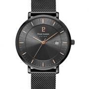 Montre Homme Solaire INTI Cadran Noir Bracelet Acier milanais Noir