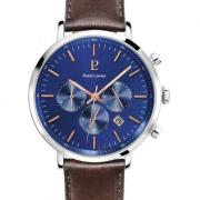 Montre Homme BARON Cadran Bleu Bracelet Cuir Brun