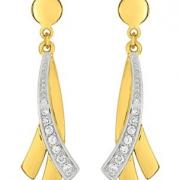Boucles d'oreilles plaqué or et oxydes de zirconium