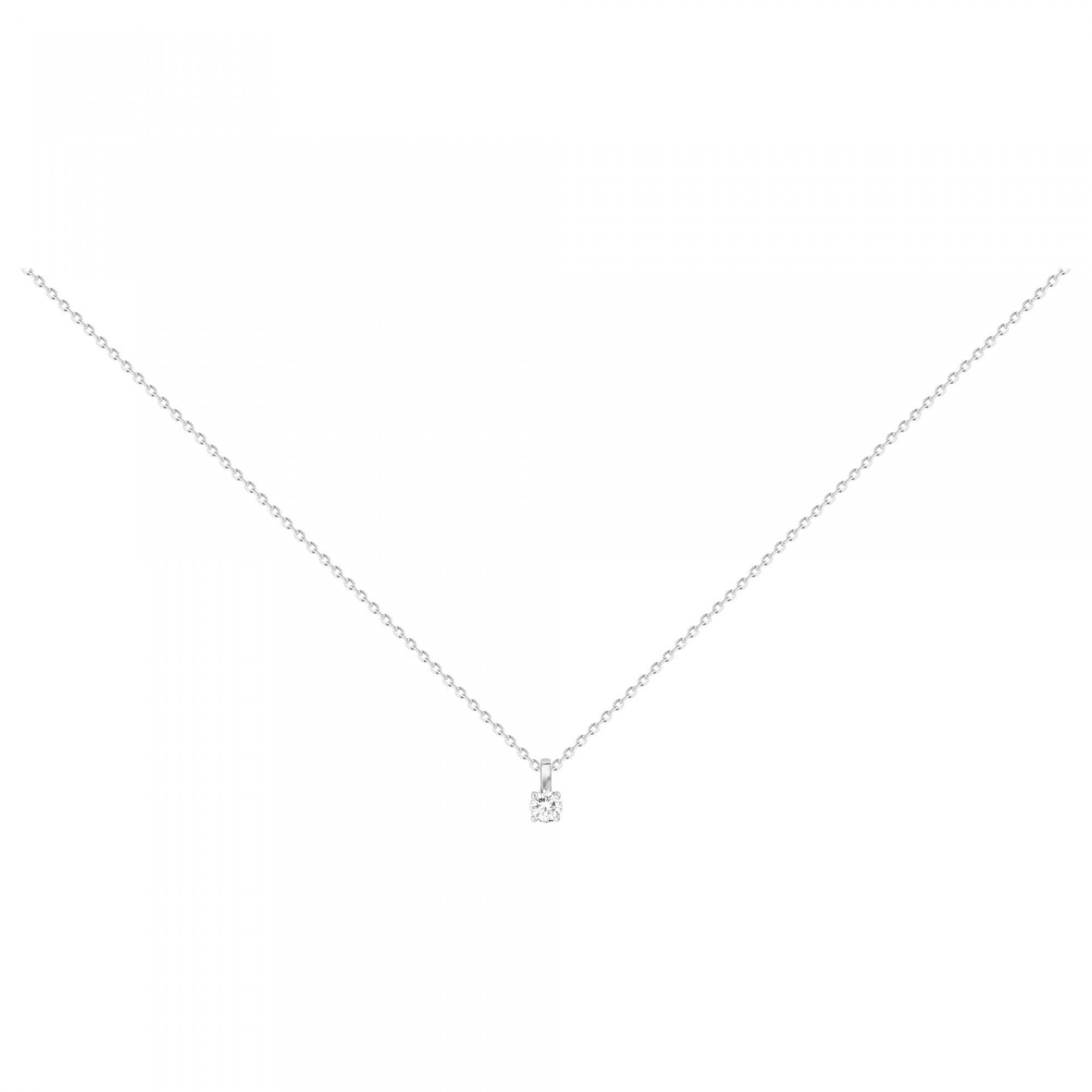Collier argent et oxydes de zirconium