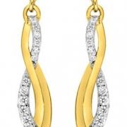 Boucles d'oreilles plaqué or et oxydes de zirconium