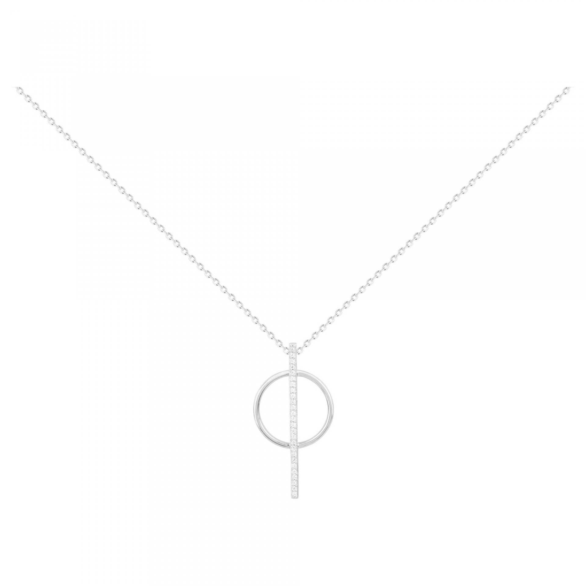 Collier argent et oxydes de zirconium
