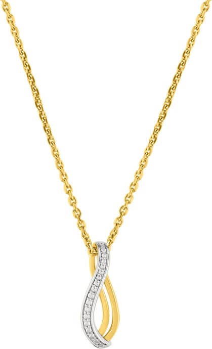 Collier plaqué or et oxydes de zirconium