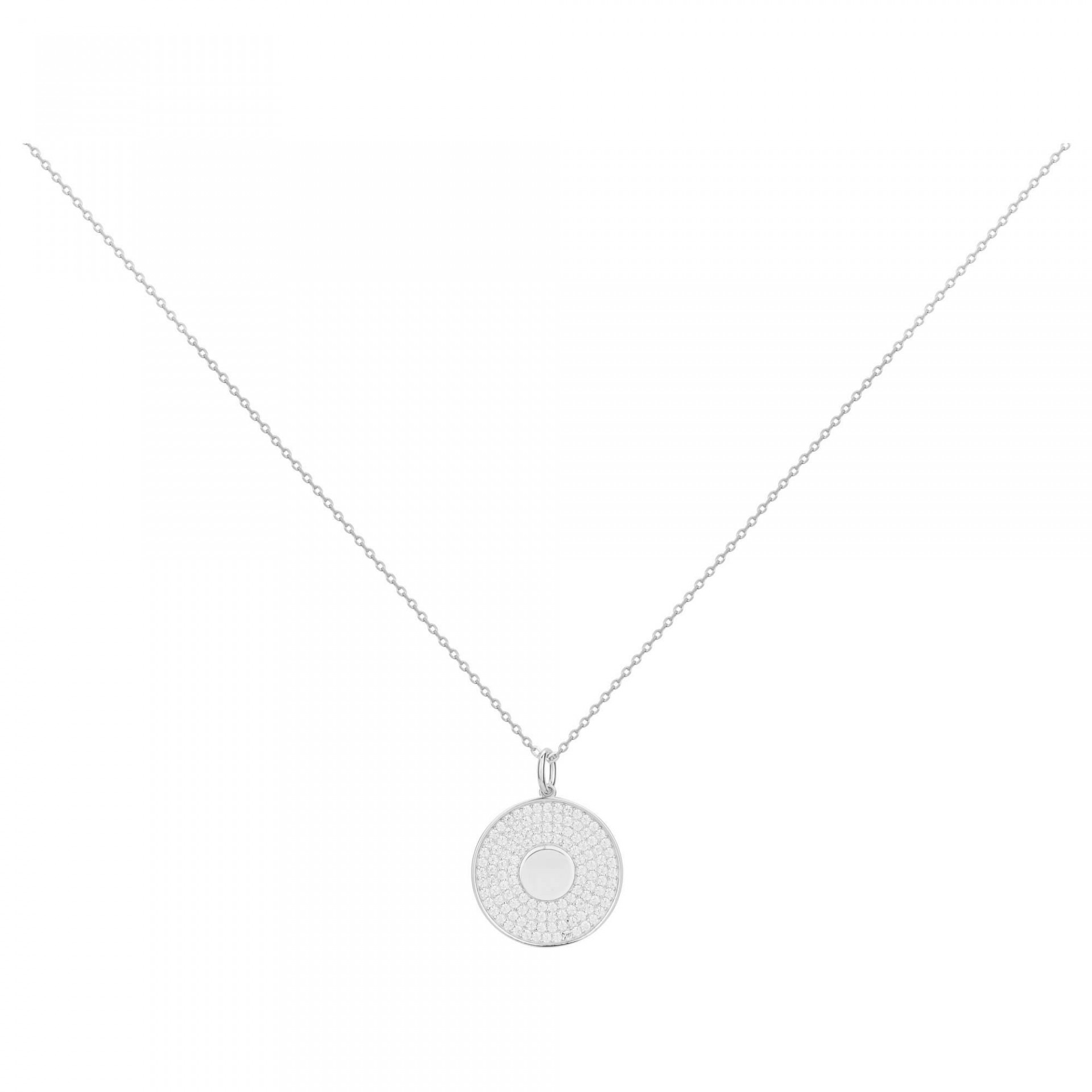 Collier argent et oxydes de zirconium