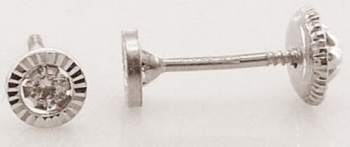 Boucles d'oreilles or 375 et oxydes de zirconium