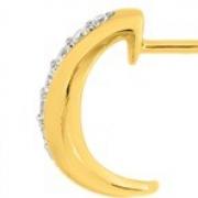 Boucles d'oreilles plaqué or et oxydes de zirconium