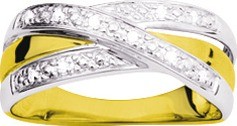 Bague or 750 et diamants
