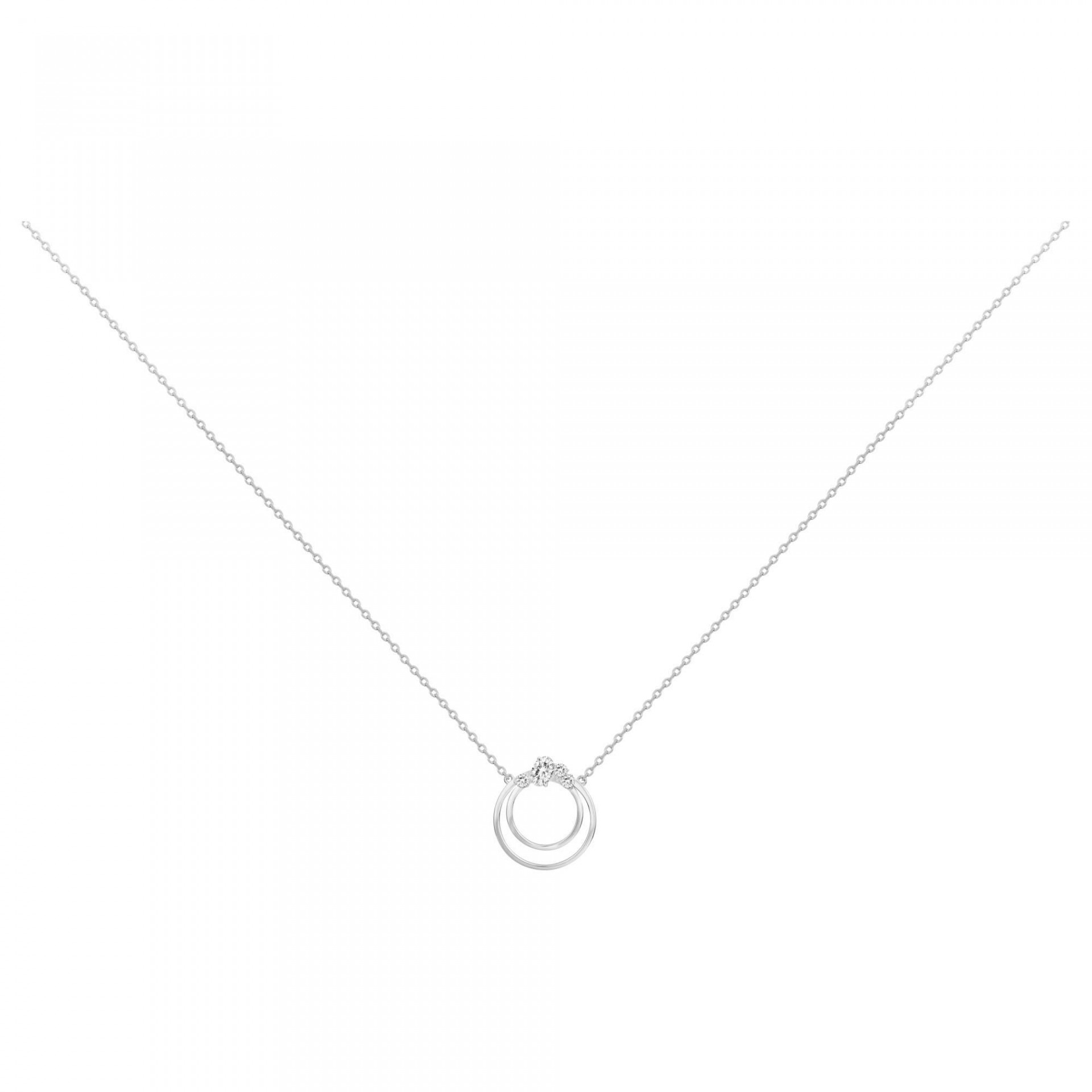 Collier argent et oxydes de zirconium