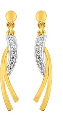 Boucles d'oreilles plaqué or et oxydes de zirconium
