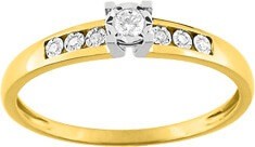Bague or 750 et diamants