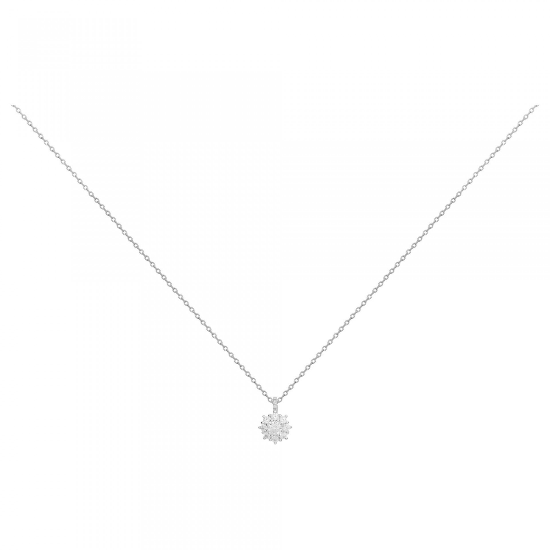 Collier argent et oxydes de zirconium