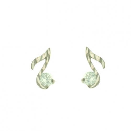 Boucles d'oreilles or 375 et oxydes de zirconium