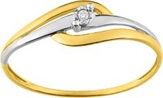 Bague or 750 et diamant