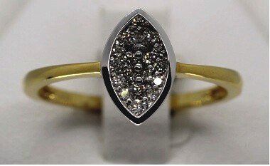 Bague or 750 et diamants