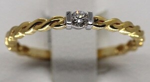 Bague or 750 et diamant