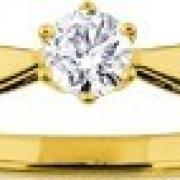 Bague or 750 et diamant (disponible dans différentes dimensions de diamant)