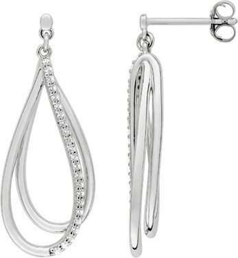 Boucles d'oreilles argent et oxydes de zirconium