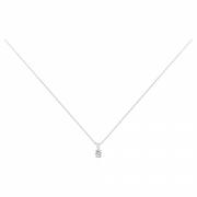 Collier argent et oxydes de zirconium