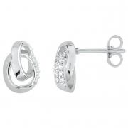 Boucles d'oreilles argent et oxydes de zirconium