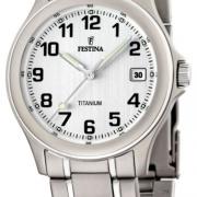 Montre Festina titane cadran blanc