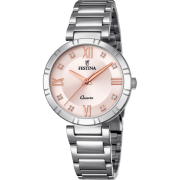 Montre Festina acier cadran rose