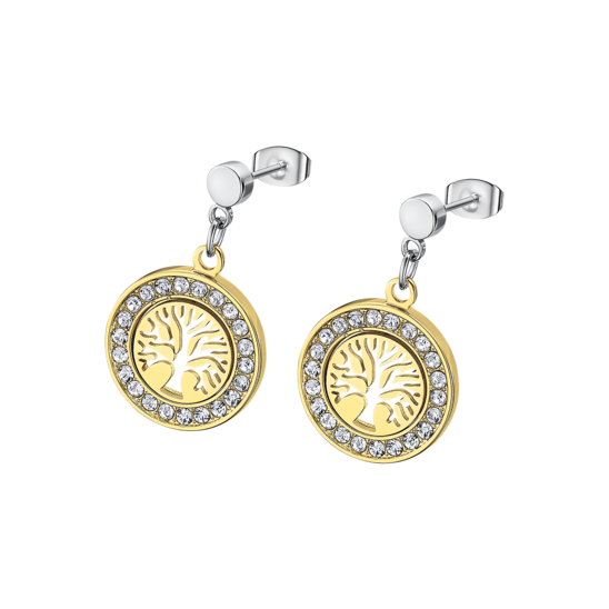 Boucles d'oreilles acier Lotus Steel