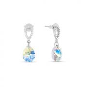Pear drop aurore boréale boucles d'oreilles