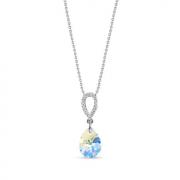 Pear drop aurore boréale collier